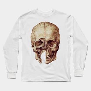 Da Vinci's skull Long Sleeve T-Shirt